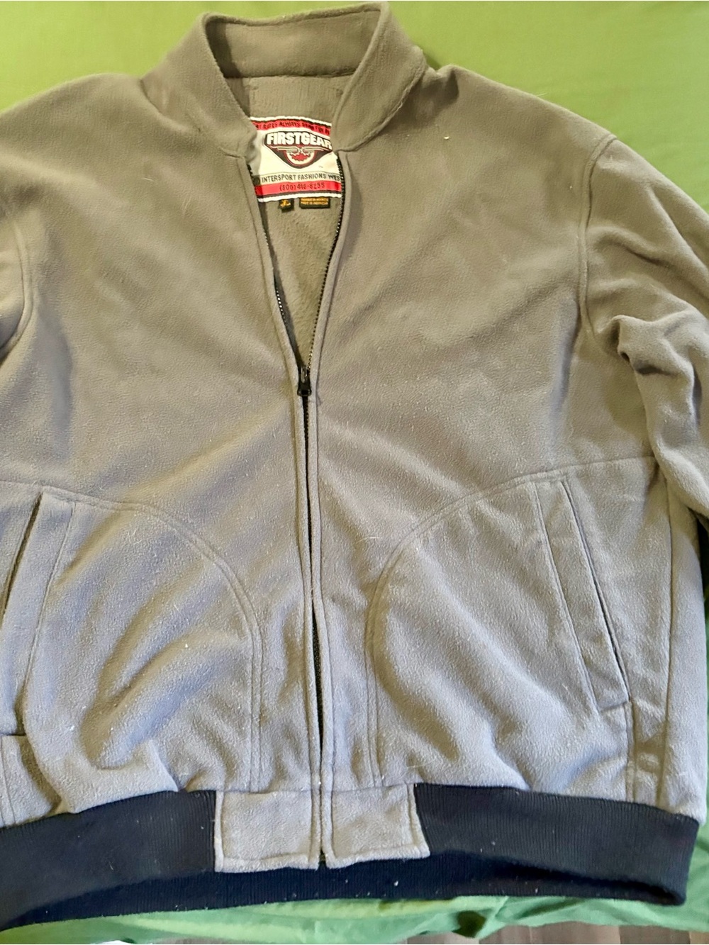FirstGear Men's Gray Bomber Jacket